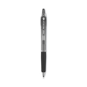 Pilot Precise Gel BeGreen Gel Pen, Retractable, Fine 0.7 mm, Black Ink, Smoke Barrel, Dozen