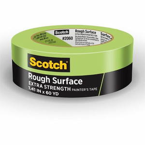 Scotch Rough Surface Painter's Tape 2060-36AP, 1.41 in x 60.1 yd - 60.10 yd Length x 1.41" Width - Green - Damage Resistant - For Rough Surface, Brick, Concrete, Stucco, Painting, Holding, Industrial, Carpet, Unfinished Wood, Vinyl