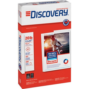 Discovery Premium Multipurpose Paper - Anti-Jam - White - 97 Brightness - Ledger/Tabloid - 11" x 17"