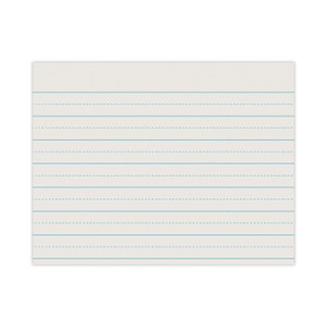 Pacon Alternate Dotted Newsprint Paper, 1" Two-Sided Long Rule, 8.5 x 11, 500/Pack (PAC2621) View Product Image