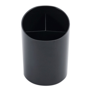 Universal Recycled Big Pencil Cup, Plastic, 4.38" Diameter x 5.63"h, Black (UNV08108) View Product Image