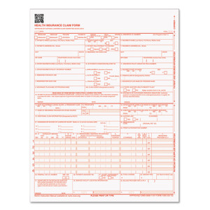 TOPS CMS-1500 Medicare/Medicaid Forms for Laser Printers, One-Part (No Copies), 8.5 x 11, 250 Forms Total