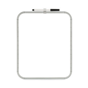 MasterVision Magnetic Dry Erase Board, 11" x 14", White Surface, White Plastic Frame