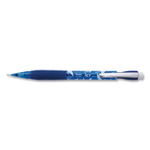 Pentel Icy Mechanical Pencil Value Pack, 0.7 mm, HB (#2), Black Lead, Transparent Blue Barrel, 24/Pack