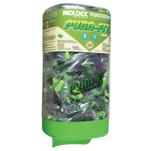 Moldex Plugstation Dispenser With Corded Pura-Fit Earplugs  Foam  Green  Corded (507-6882) View Product Image