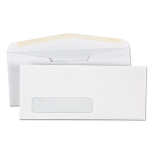 Universal Open-Side Business Envelope, 1 Window, #10, Commercial Flap, Gummed Closure, 4.13 x 9.5, White, 500/Box (UNV35211) View Product Image