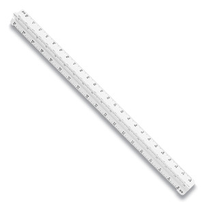 Staedtler Triangular Scale Plastic Architects Ruler, 12" Long, Plastic, White