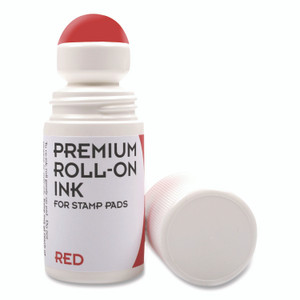 COSCO Premium Roll-On Ink, 2 oz, Red