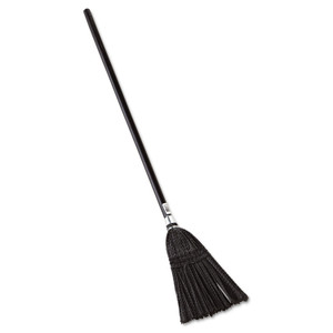 Rubbermaid Commercial Lobby Pro Synthetic-Fill Broom, Synthetic Bristles, 37.5" Overall Length, Black