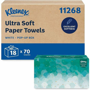Kleenex Ultra Soft Hand Towels - 1 Ply - 9" Width x 10.50" Length - White - 70/Box