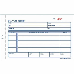 Rediform Carbonless Delivery Receipt Books - 50 Sheet(s) - 2 Part - Carbonless Copy - 4.25" x 6.37" Form Size - White, Manila