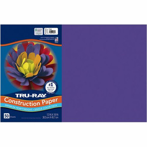 Tru-Ray Heavyweight Construction Paper - Art - 12" Width x 18" Depth - Purple - Sulphite