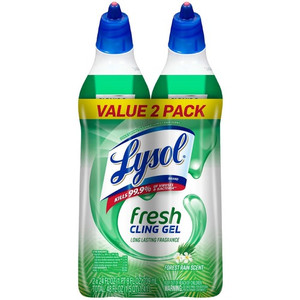 Lysol Clean/Fresh Toilet Cleaner - Ready-To-Use - 24 fl oz (0.8 quart) - Country Scent - Disinfectant, Antibacterial - Blue, White