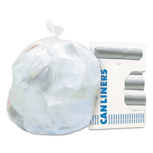 Heritage High-Density Waste Can Liners, 16 gal, 8 mic, 24" x 33", Natural, 50 Bags/Roll, 20 Rolls/Carton