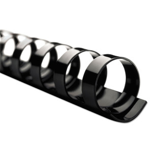 GBC CombBind Standard Spines, 3/4" Diameter, 160 Sheet Capacity, Black, 100/Box