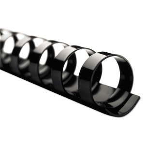 GBC CombBind Standard Spines, 3/4" Diameter, 160 Sheet Capacity, Black, 100/Box (GBC4000104) View Product Image