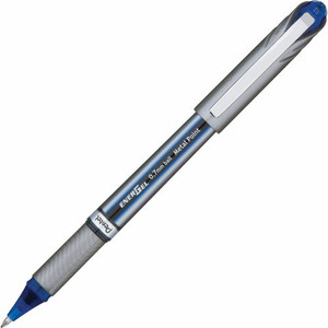 EnerGel EnerGel NV Liquid Gel Pens - 0.7 mm Medium Pen Point - Blue Ink - Gel-based - Gray Barrel - Metal Tip