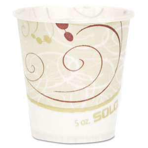SOLO Symphony Design Paper Water Cups, ProPlanet Seal, 5 oz, 100/Bag, 30 Bags/Carton (SCCR53SYMCT) View Product Image