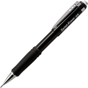 Pentel Twist-Erase III Mechanical Pencils - 0.9 mm Lead - #2 - Refillable - Black Barrel