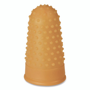 COSCO Fingertip Pads, Size 11.5, Medium, Amber, 12/Pack