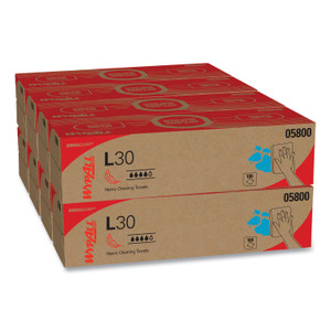 WypAll L30 Towels, POP-UP Box, 16.4 x 9.8, White, 100/Box, 8 Boxes/Carton