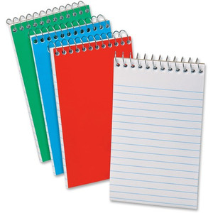 Ampad Wirebound Pocket Memo Book - 40 Sheets - Wire Bound - Narrow Ruled Front Ruling - 0.25" Ruled - 15 lb Basis Weight