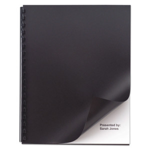 GBC Opaque Plastic Presentation Covers for Binding Systems, Black, 11 x 8.5, Unpunched, 50/Pack GBC Opaque Plastic Presentation Covers for Binding Systems, Black, 11 x 8.5, Unpunched, 50/Pack
