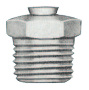 Alemite Relief Fittings, Straight, 1/2 in, Male/Male, 1/8 in (PTF), 25 psi