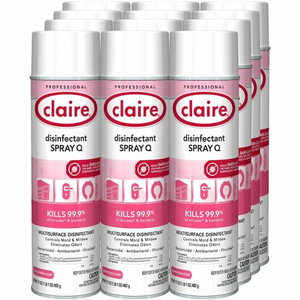 Claire Multipurpose Disinfectant Spray - Ready-To-Use - 17 fl oz (0.5 quart) - Country Fresh Scent - Antibacterial, Non-porous - Pink