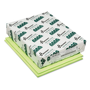 AbilityOne 7530013982682 SKILCRAFT Neon Colored Copy Paper, 20 lb Bond Weight, 8.5 x 11, Neon Green, 500/Ream (NSN3982682) View Product Image