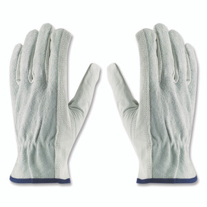 PIP Top-Grain Leather Drivers Gloves with Shoulder-Split Cowhide Leather Back, Medium, Gray