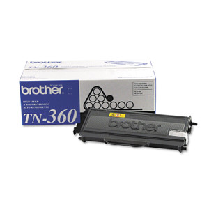 Brother TN360 High-Yield Toner, 2,600 Page-Yield, Black (BRTTN360) View Product Image