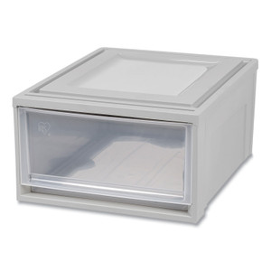 IRIS Stackable Storage Drawer, 7.75 gal, 15.75" x 19.62" x 9", Gray/Translucent Frost View Product Image
