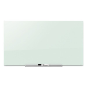 Quartet InvisaMount Magnetic Glass Marker Board, 74" x 42", White Surface
