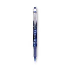 Pilot Precise P-500 Gel Pen, Stick, Extra-Fine 0.5 mm, Blue Ink, Blue Barrel, Dozen