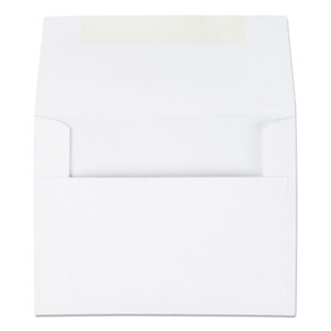 Quality Park Greeting Card/Invitation Envelope, A-2, Square Flap, Gummed Closure, 4.38 x 5.75, White, 100/Box