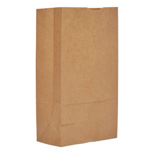 General Grocery Paper Bags, #12, 7.06" x 4.5" x 13.75", Kraft, 500 Bags (BAGGK12500) View Product Image