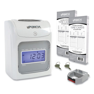 uPunch HN2500 Electronic Calculating Time Clock Bundle, LCD Display, Beige/Gray (PPZHN2500) View Product Image