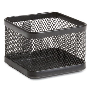 TRU RED Small Stackable Wire Mesh Accessory Holder, 3.46 x 3.46 x 2.75, Black View Product Image