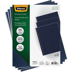 Fellowes Expressions Linen Presentation Covers - 11" Height x 8.5" Width x 0.1" Depth - For Letter 8 1/2" x 11" Sheet - Navy - Linen