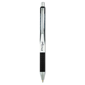 Zebra Z-Grip Flight Ballpoint Pen, Retractable, Bold 1.2 mm, Black Ink, Black/Gray/White Barrel, 12/Pack