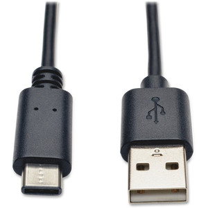 Tripp Lite USB 2.0 Hi-Speed Cable, USB 2. A To C, 3', Black (TRPU038003) View Product Image