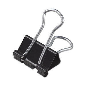 Universal Binder Clips, Small, Black/Silver, 12/Box