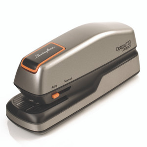 Swingline Optima Grip Electric Stapler, 20-Sheet Capacity, Black/Silver