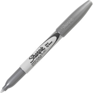 Newell Brands Sharpie, Permanent, Fine Point, 2/PK, Metallic Silver (SAN39108PP) View Product Image
