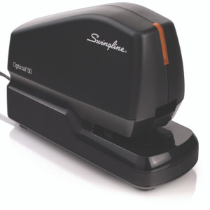 Swingline Optima 50 Electric Stapler, 50-Sheet Capacity, Black/Orange