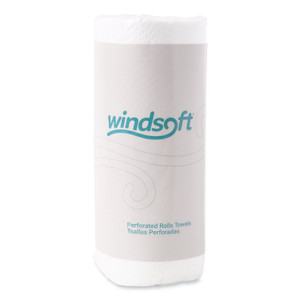 Windsoft Kitchen Roll Towels, 2-Ply, 11 x 8.8, White, 100/Roll, 30 Rolls/Carton (WIN1220CT) View Product Image