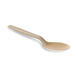 Pactiv Evergreen EarthChoice PSM Cutlery, Heavyweight, Spoon, 5.88", Tan, 1,000/Carton (PCTYPSMSTEC) View Product Image