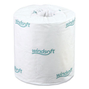 Windsoft Bath Tissue, Septic Safe, Individually Wrapped Rolls, 2-Ply, White, 500 Sheets/Roll, 48 Rolls/Carton (WIN2405) View Product Image