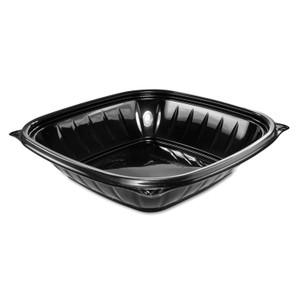 Dart PresentaBowls Pro Black Square Bowls, 32 oz, 8.5 x 8.5 x 2, Plastic, 63/Bag, 4 Bags/Carton